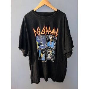 Def Leppard American Classics Black Graphic Band T-Shirt 4XL Album Art Rock Tee